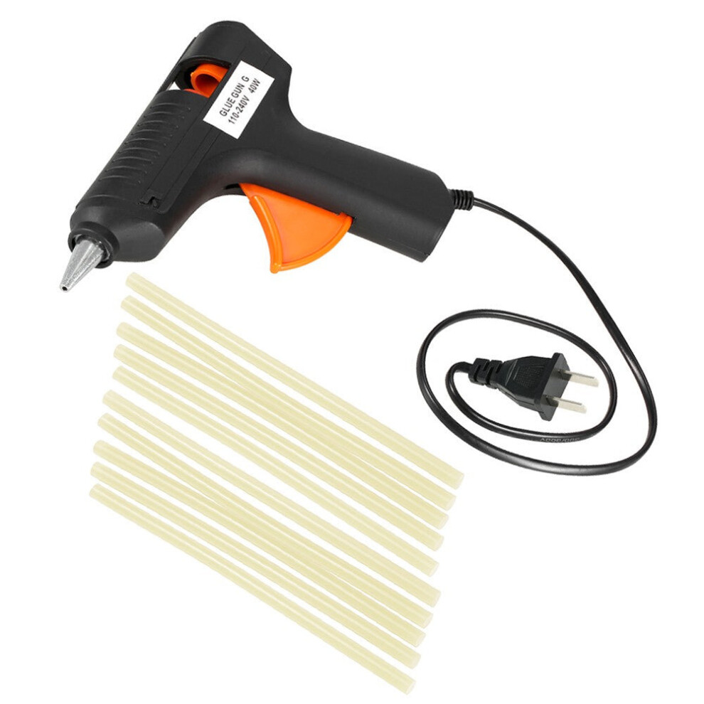 (Us Plug) Hot Melt Glue Gun Paintless Dent Repair Tool +10Pcs Sticks 40W 3654659044365