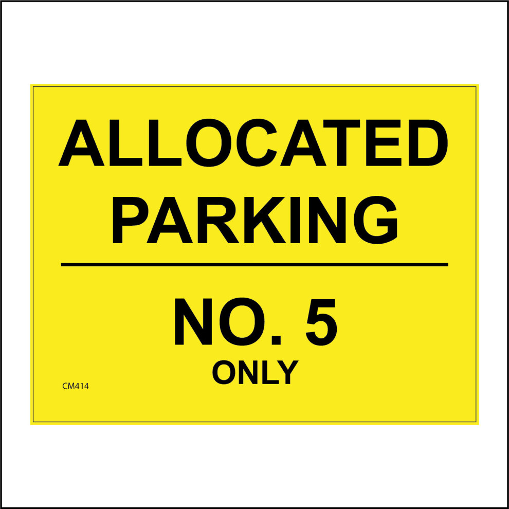 (300 x 200mm - 12 x 8, G - 10mm Extra Heavy Duty Foamex Foamboard) CM414 Allocated Parking Number Sign Choice Pick Letter Bay Workplace Location 600mm-image-OPC-P976KPC-NEW