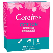 Carefree Cotton Fresh Scent Pantyliners, Pack of 56