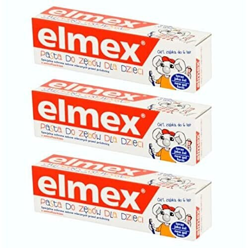 Elmex Children's Toothpaste, 50 ml (Pack of 3)