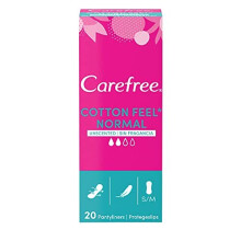 Carefree Cotton Extract Breathable Pantyliners - Pack of 20