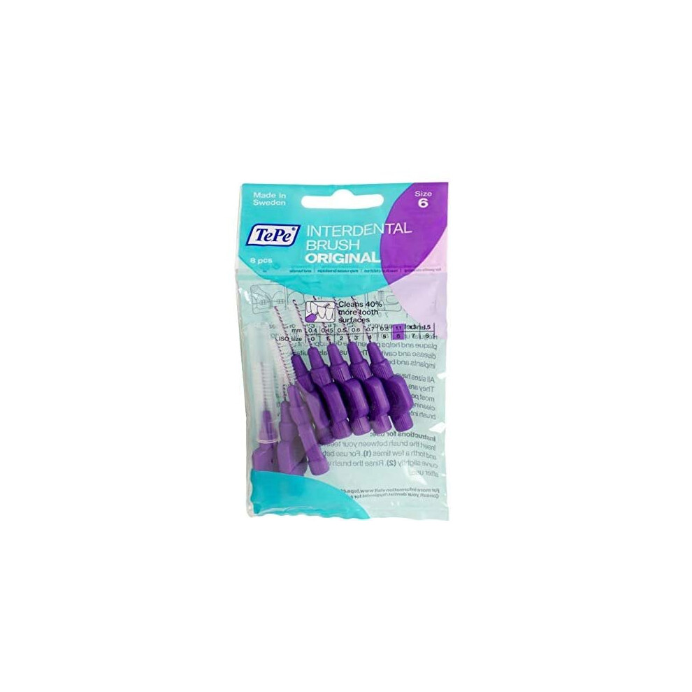 Tepe Purple Interdental Brushes 1.1Â Mm Â Â 5Â Packets Of 8Â (40Â Brushes) By Sod