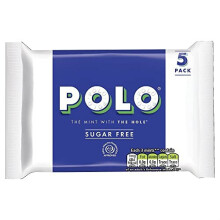 Polo Mint Sugar Free Multipack – 5 x 24.5g Refreshing Mint Candies