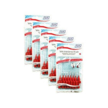 TePe 138230B Plastic Original Interdental Brush, 0.5 mm, Size 2, Red, Total 40, Pack of 5