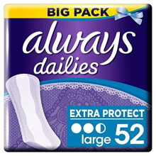 Always Dailies Large Panty Liners Big Pack 52 per pack (PACK OF 2)