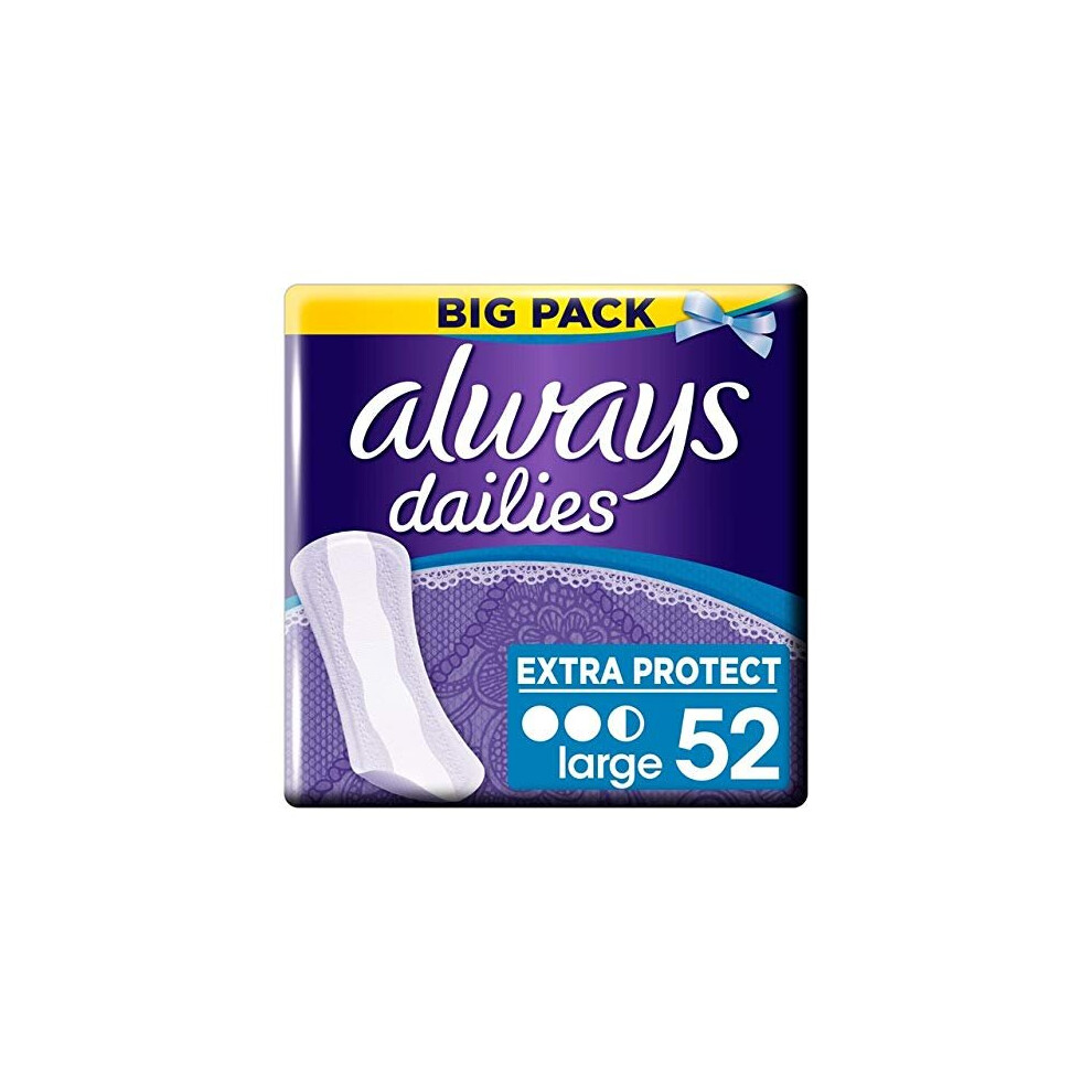 Always Dailies Large Panty Liners Big Pack 52 per pack (PACK OF 2)