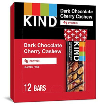 KIND PLUS, Dark Chocolate Cherry Cashew + Antioxidants, Gluten Free Bars (Pack of 12)