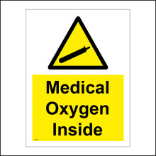 (100 x 150mm - 4 x 6, I - Clear Reversed Sticker / Sav - See Through) WT222 Medical Oxygen Inside Sign ContainerTransport Cannister Health Surgery 450mm x 600mm B - Magnetic - Vehicle Grade
