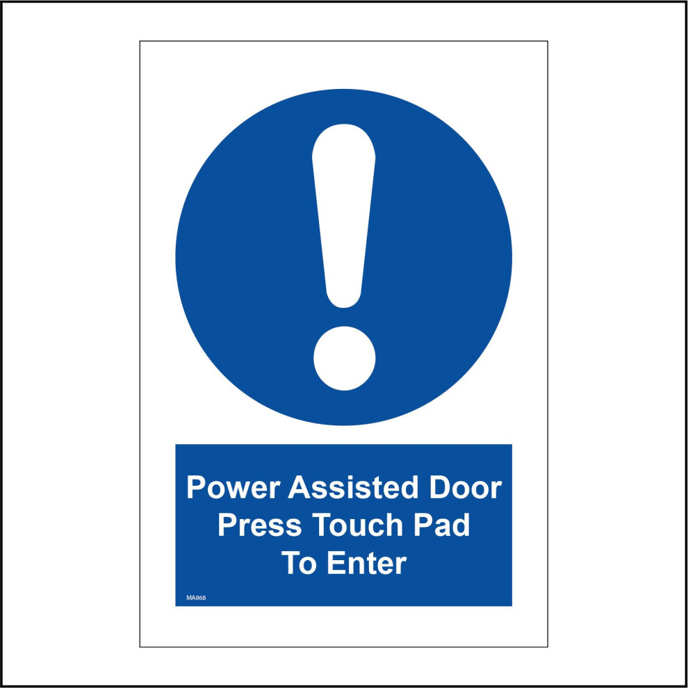 (100 x 150mm - 4 x 6, H - Clear Sticker / Sav - See Through) MA868 Power Assisted Door Press Touch Pad To Enter Sign Access Button Handle  450mm x 600-image-OPC-P976QNK-NEW