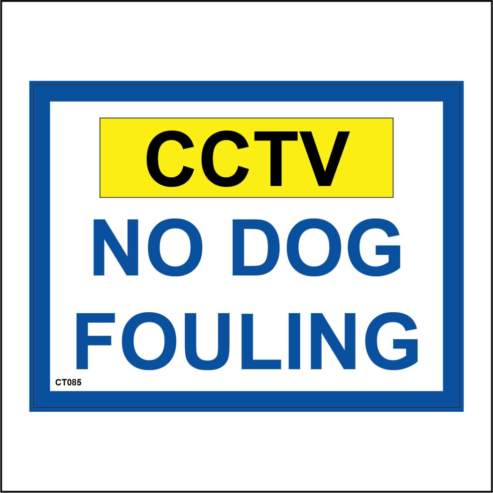 (200 x 150mm - 8 x 6, G - 10mm Extra Heavy Duty Foamex Foamboard) CCTV No Dog Fouling Sign Poop Walking Bag Pick Up Bin Canine Environment 600mm x 450-image-OPC-P976T7J-NEW