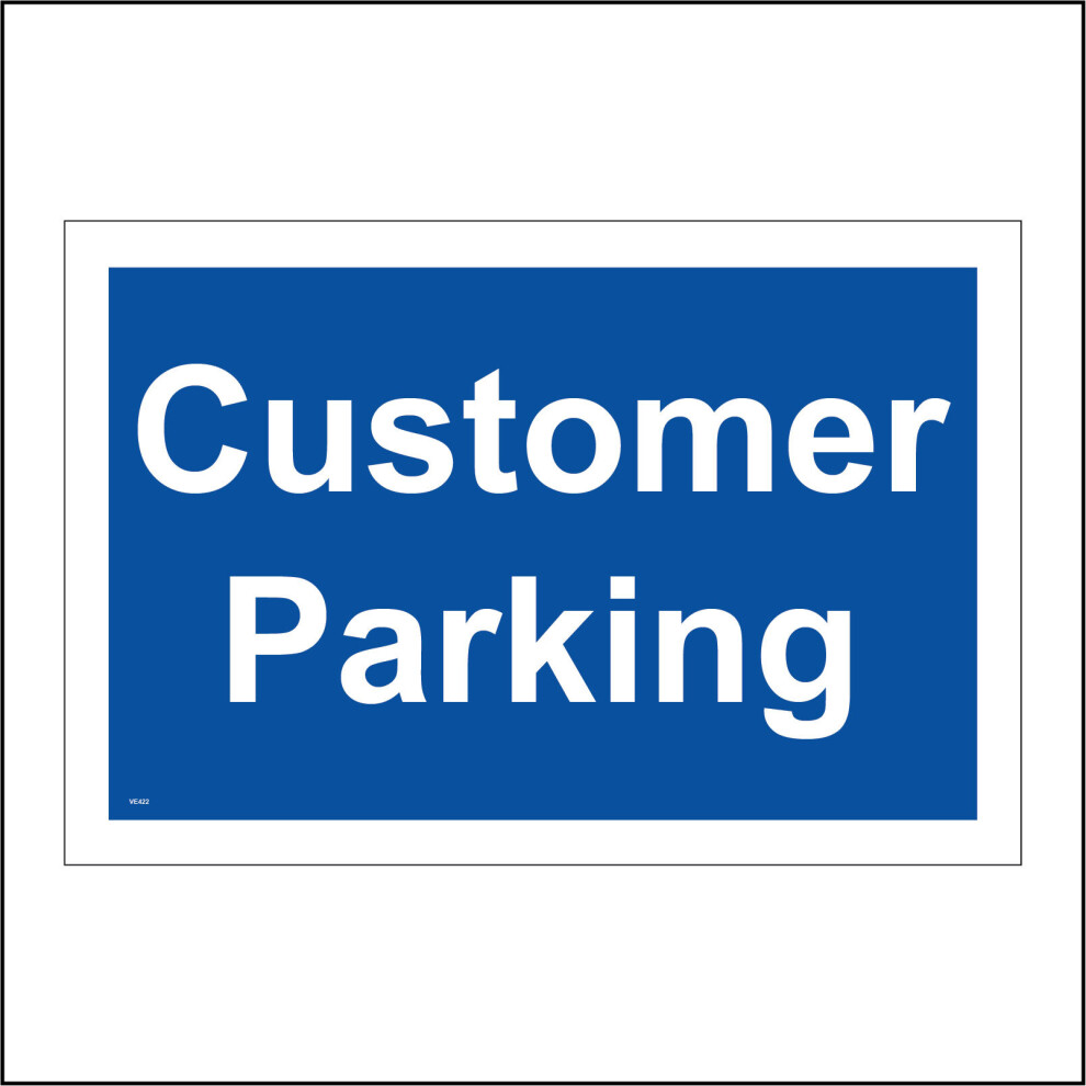 (600 x 400mm - 24 x 16, I - Clear Reversed Sticker / Sav - See Through) VE422 Customer Parking Sign Bay Venue Event Car Boot Fete Gala Area Site Field-image-OPC-P976TNZ-NEW
