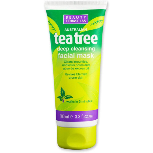Beauty Formulas Tea Tree Deep Cleansing Facial Mask - 100ml