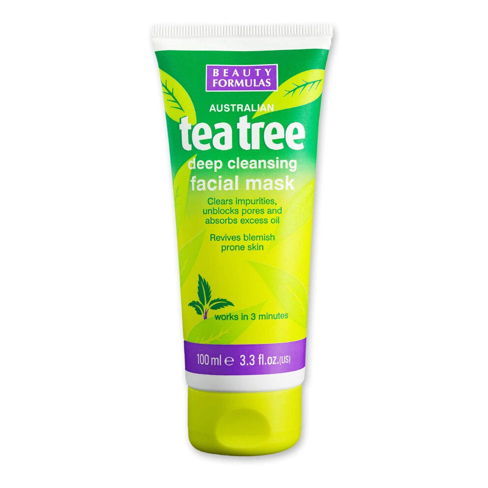 Beauty Formulas Tea Tree Deep Cleansing Facial Mask - 100Ml
