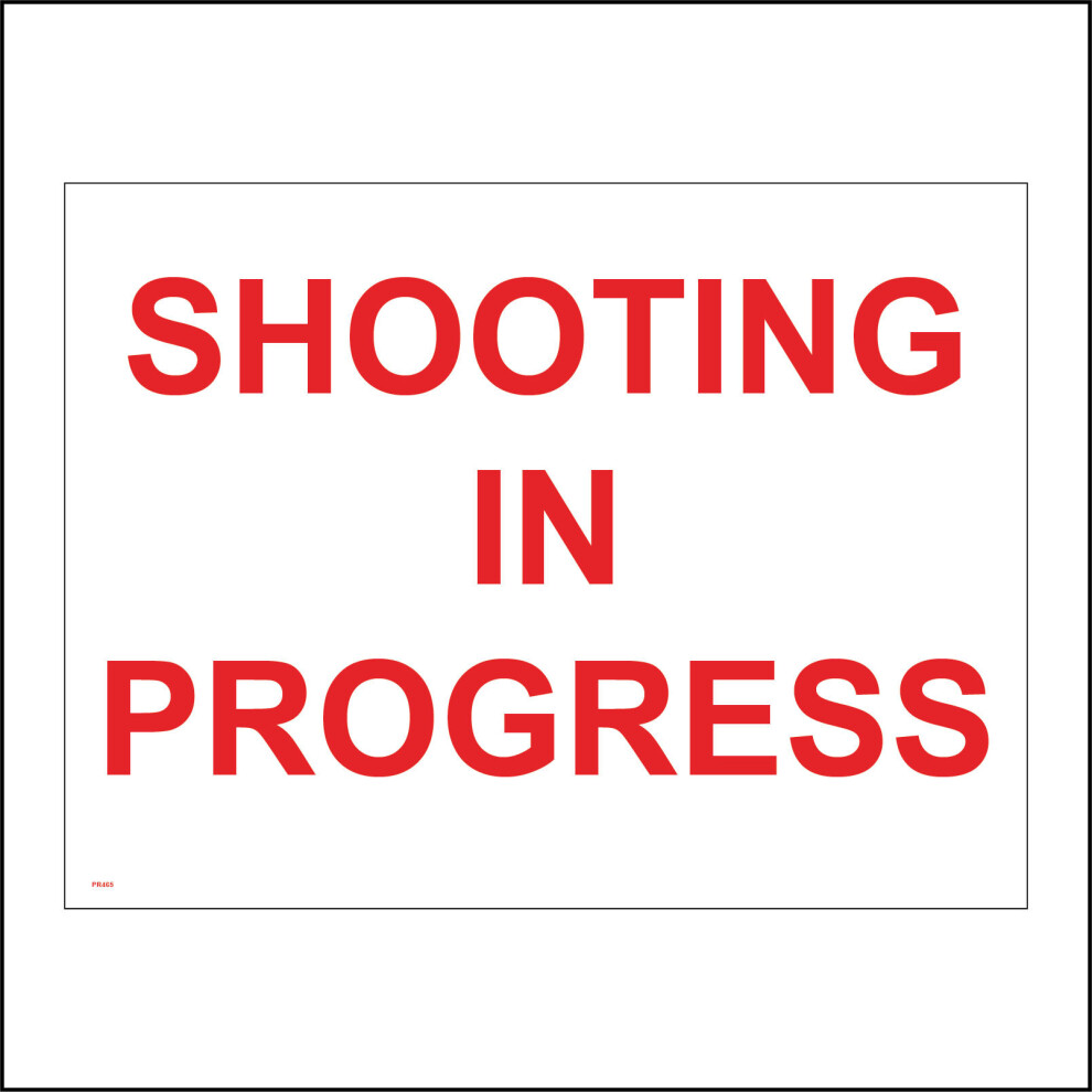 (600 x 450mm - 24 x 18, B - Magnetic - Vehicle Grade) PR465 Shooting In Progress Signs Target Practice Firing Range Weapons  600mm x 450mm B - Magneti-image-OPC-P976YG2-NEW