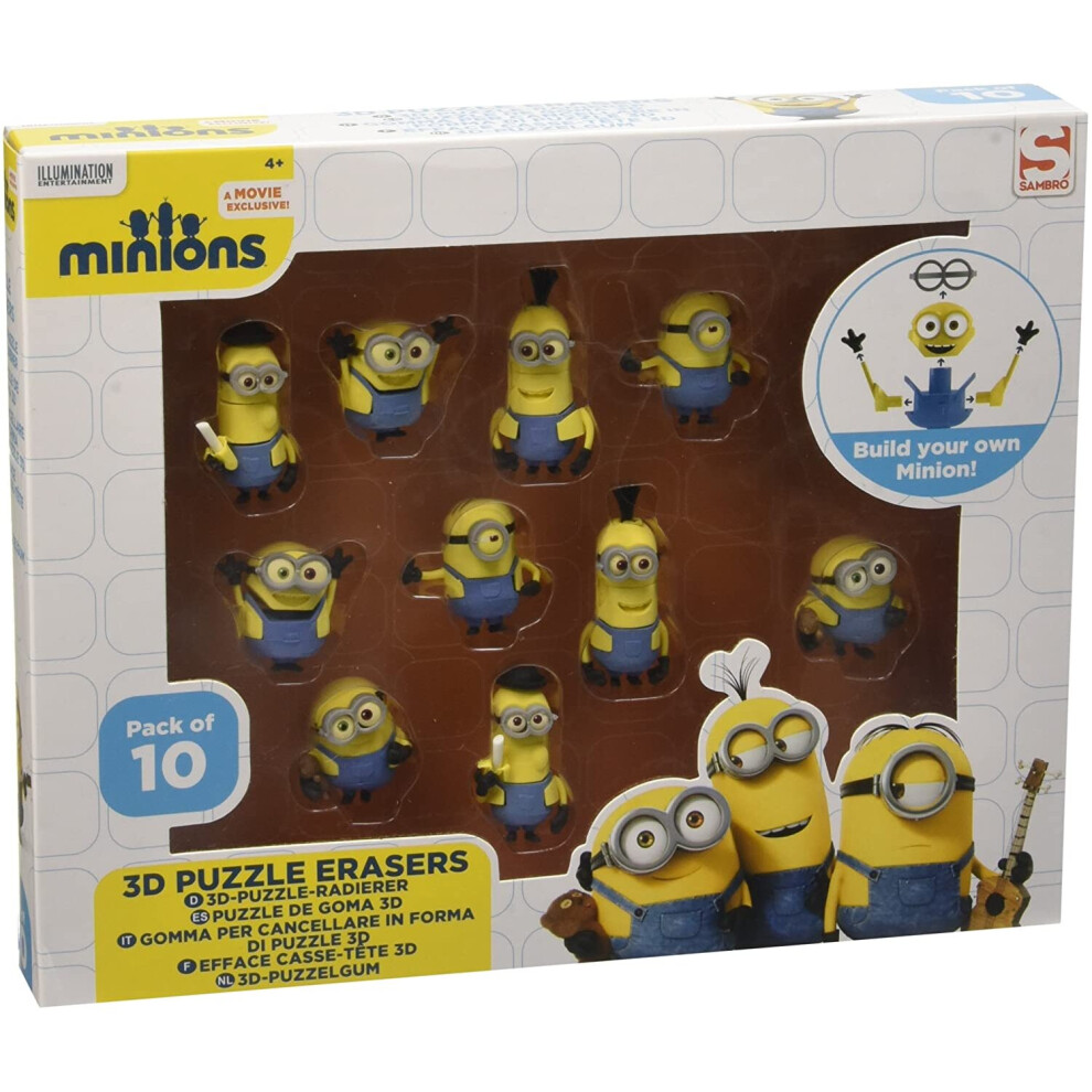 Speelgoed Minions 3D Puzzle Eraser Set