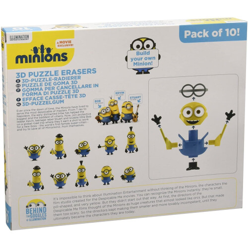 Disney Speelgoed Minions 3D puzzle eraser set 1