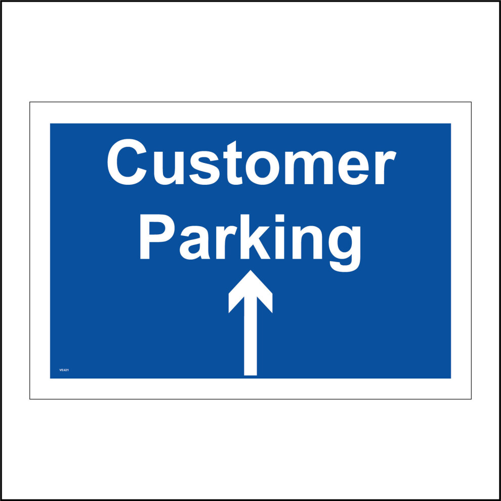 (600 x 450mm - 24 x 18, B - Magnetic - Vehicle Grade) VE421 Customer Parking Straight Ahead On Arrow Sign Venue Road Directiom Route 600mm x 450mm B --image-OPC-P976PXQ-NEW