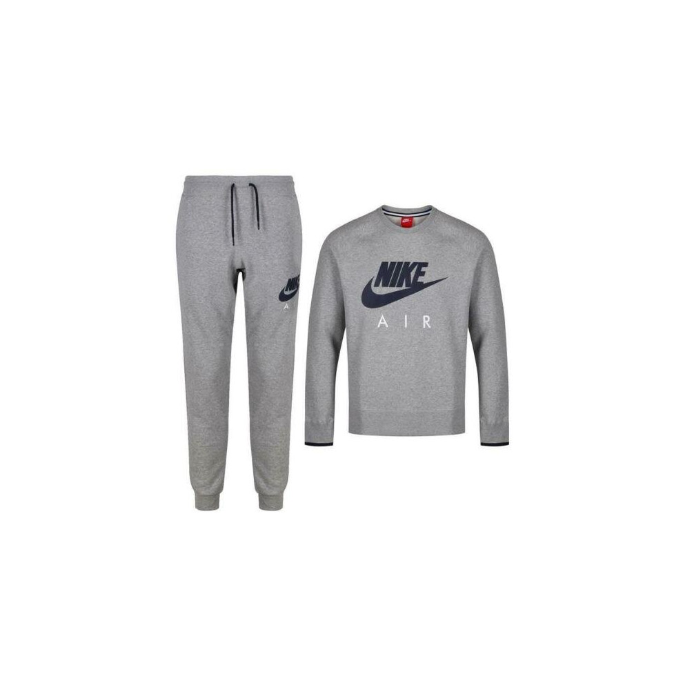 (XL) Nike Air Men Tracksuit Sweatshirt Bottoms Set Grey