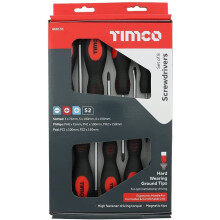 TIMCO Screwdriver Set - Assorted Sizes - 8 Screwdrivers - Ergonomic Handles for an Extra Soft Grip - Magnetic Tips to Assist...