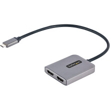 StarTech.com USB-C to Dual HDMI MST HUB - Dual HDMI 4K 60Hz - USB Type C Multi Monitor Adapter for Laptop w/ 1ft/30cm cable -...