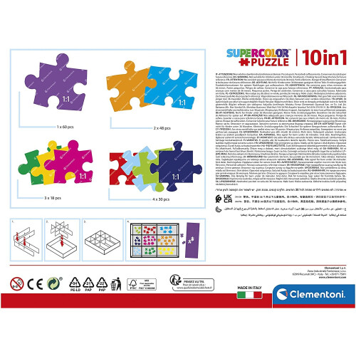 Clementoni Puslespil 10 i 1 Super Color DC Comics 2