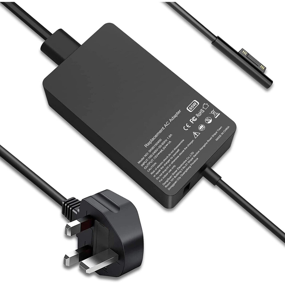 Surface Pro Charger - 65W Adapter Charger for Microsoft Surface Pro 3/4/5/6/X, Surface Go 1/2,Microsoft Windows Surface Book,...