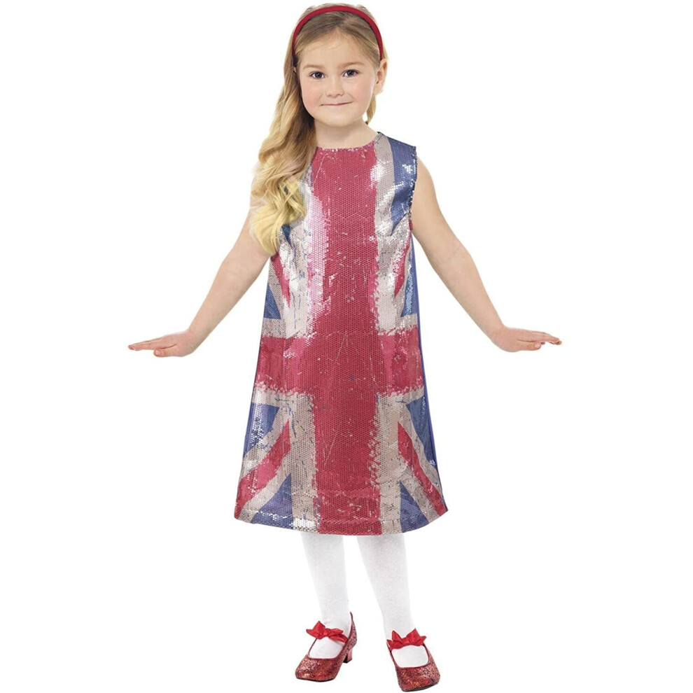 Smiffys Girl's Smiffys Union Jack All That Glitters Dress Smiffys Union Jack All That Glitters Dress