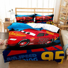 (Double-200x200cm, 7) Pixar Cars Lightning Mcqueen Single Double 3D Duvet Cover Kids Cartoon Quilt Cover