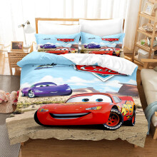 (Double-200x200cm, 20) Pixar Cars Lightning Mcqueen Single Double 3D Duvet Cover Kids Cartoon Quilt Cover