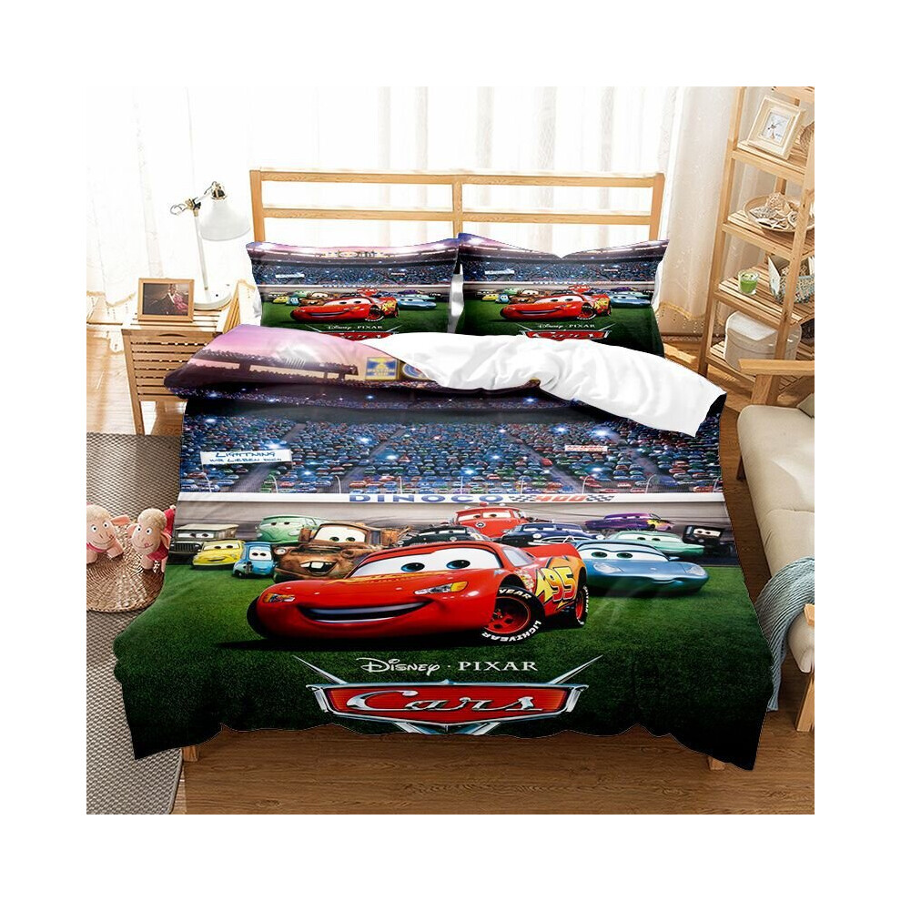 (Double-200x200cm, 13) Pixar Cars Lightning Mcqueen Single Double 3D Duvet Cover Kids Cartoon Quilt Cover