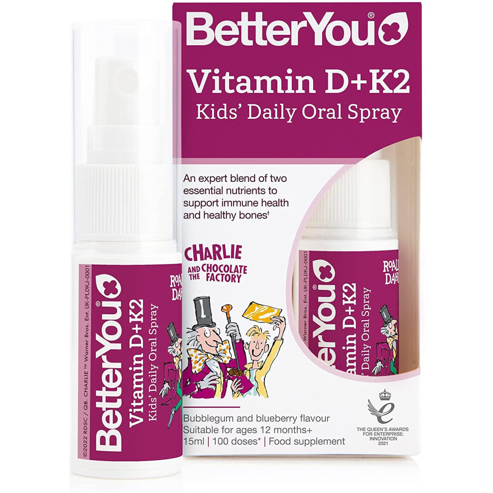 Vitamin D + K2 Kids' Daily Oral Spray | A Tasty and Convenient Way for Little Ones to get Key Vitamins and nutrients | Made by...