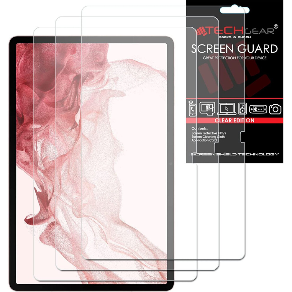 TECHGEAR 3 Pack Galaxy Tab S8 Plus 12.4" Screen Protectors (SM-X800 / SM-X806), Ultra CLEAR Screen Protector Guard Cover...