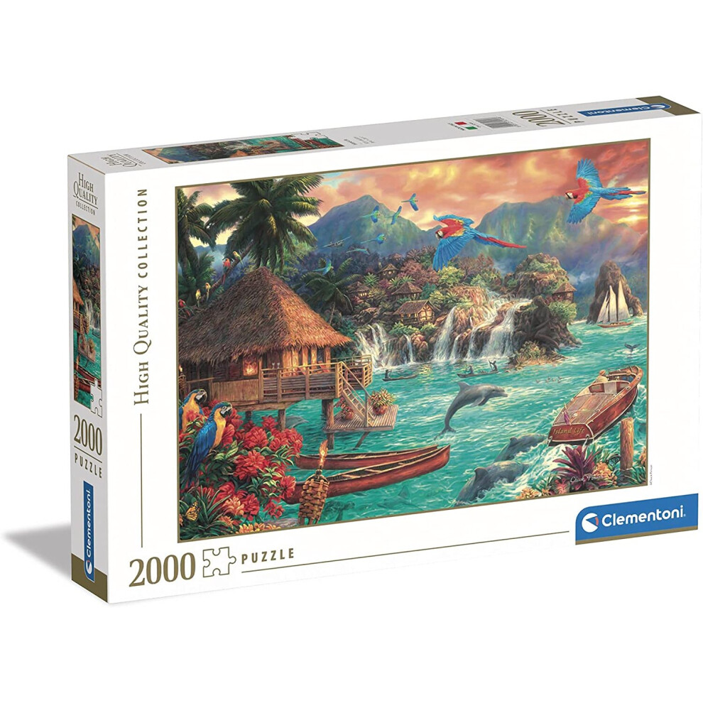 Clementoni 32569 Collection Island Life 2000 Pieces, Made in Italy, Jigsaw Puzzle for Adults, Multicolor, Medium