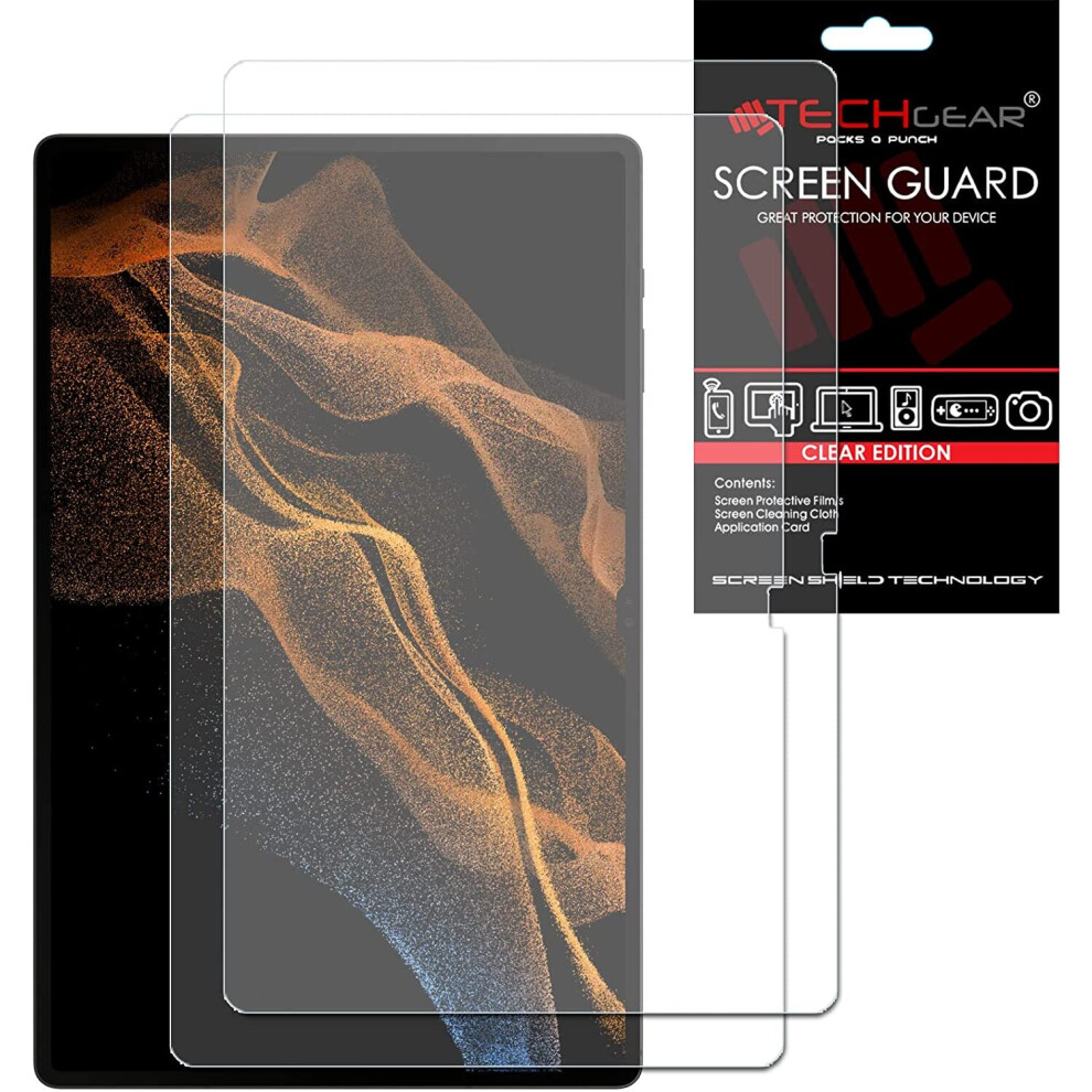 TECHGEAR 2 Pack Galaxy Tab S8 Ultra 14.6" Screen Protectors (SM-X900 / SM-X906), Ultra CLEAR Screen Protector Guard Cover...