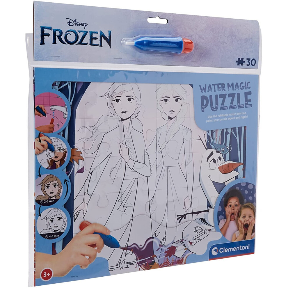 Clementoni 22705 Frozen 2 Water Reveal Disney 2-30 Pieces-Jigsaw Puzzle for Kids Age 3, Multicoloured