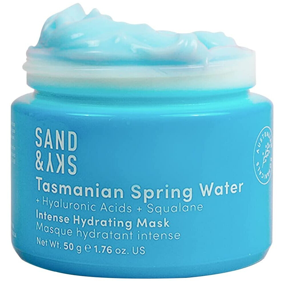 Sand & Sky Tasmanian Spring Water Intense Hydrating Mask - Reduce Redness and wrinkles, Improve Skin Texture. Moisturizing Face...