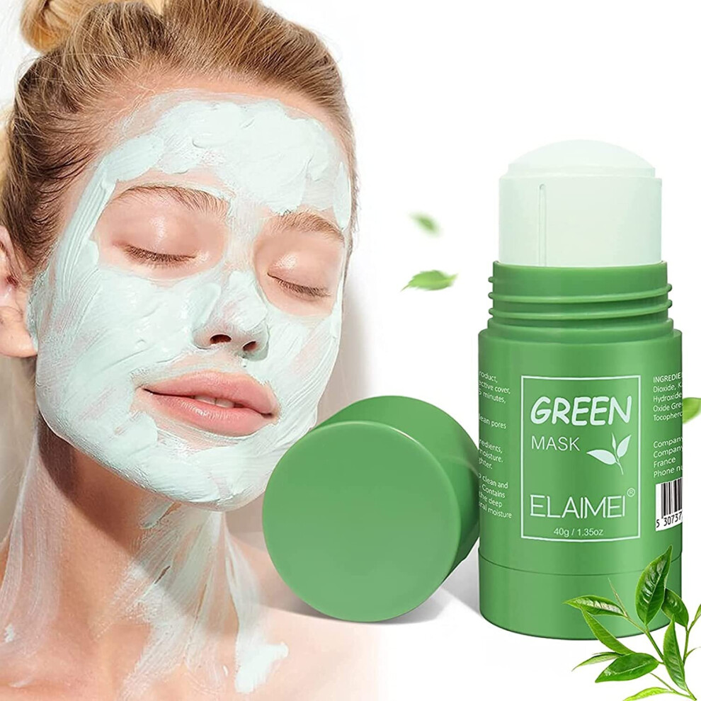 Moulis Green Tea Mask Stick (2 Pack), Blackhead Remover, Tea Purifying Clay Stick Mask, Poreless Deep Cleanse Oil Control & Acne...