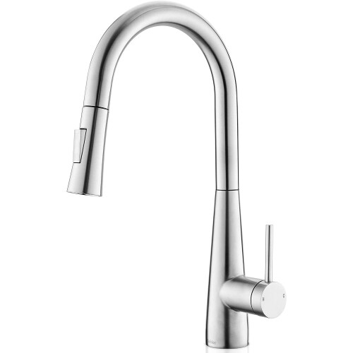 Kitchen Tap with Pull-Down Sprayer, Kitchen Tap Kitchen Mixer Taps Modern Stainless Steel Kitchen Taps Single Handle Kitchen...