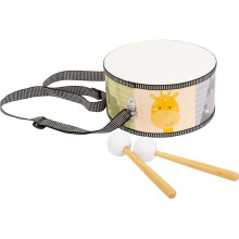 Tambour en bois pour animaux sauvages avec sangle et baguettes