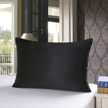 townssilk Both Side 100% 19mm Silk Pillowcase 50x70cm size Pillow Case Cover with Hidden Zipper black