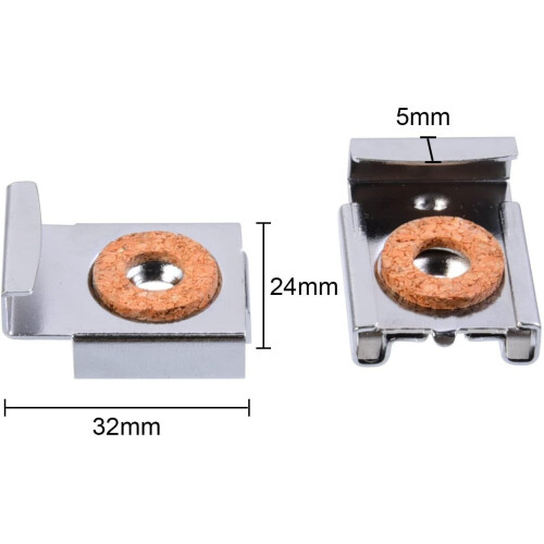 Chrome Mirror Mounting Clips Brackets CRL Sprung E-Z Mount 6mm 2