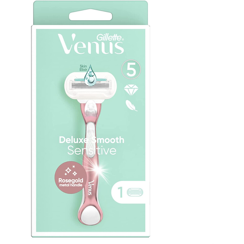 Gillette Venus Deluxe Smooth Sensitive Rose Razor Gold
