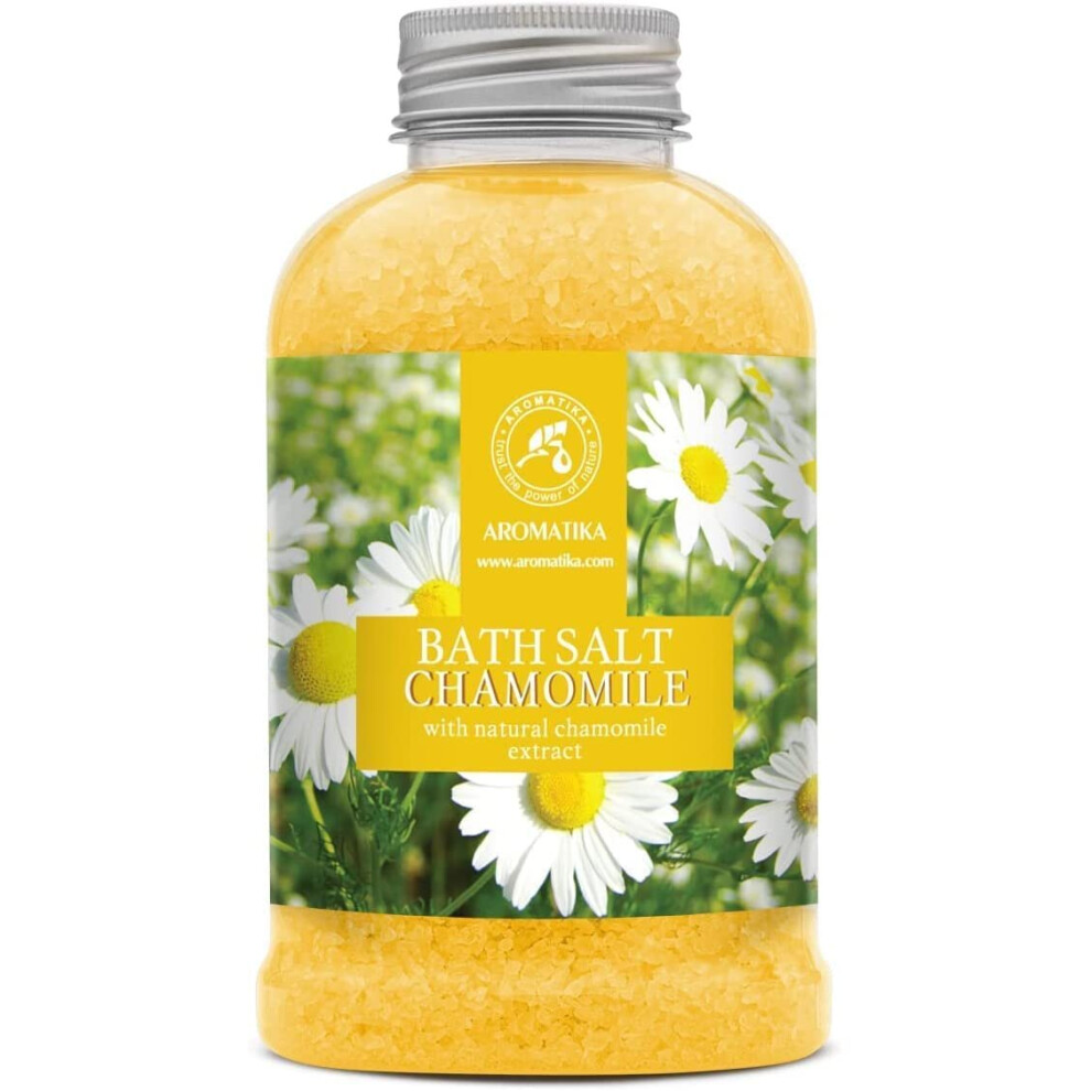 Aromatika-Trust-The-Power-Of-Nature Bath Sea Salt Chamomile 600G - Bath Salts With Natural Chamomile Extract For Bath Soak - Relaxing Bath - Body Care - Muscle...