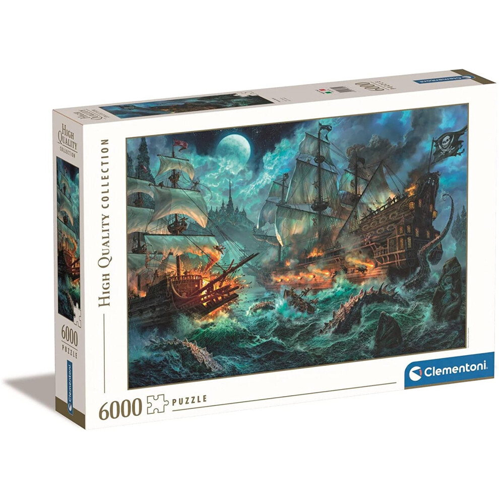 Clementoni 36530 Collection Pirates Battle 6000 Pieces, Made in Italy, Jigsaw Puzzle for Adults, Multicoloured