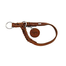 HUNTER Training collar Solid Education, 55 Soft genuine cow leather, cognac