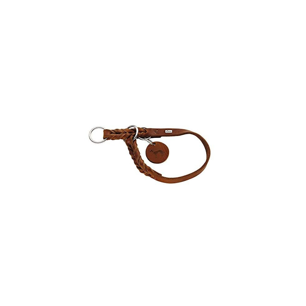 HUNTER Training collar Solid Education, 55 Soft genuine cow leather, cognac