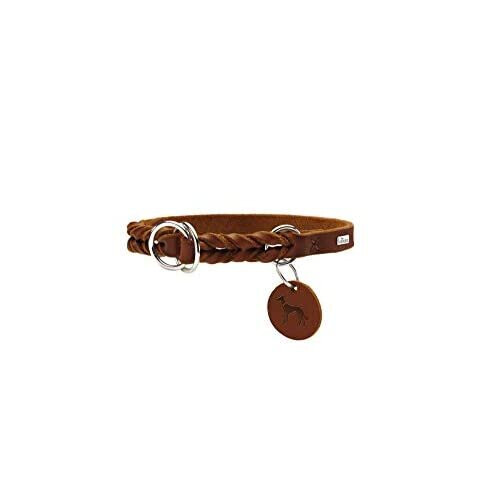 Hunter HUNTER Training collar Solid Education, 55 Soft genuine cow leather, cognac 1