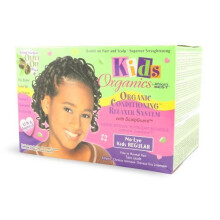 Africa's Best Kids Organics No-Lye Organic Conditioning Relaxer System with Scalp Guard for Fine to Normal Hair, Kids Regular Kids, Infant, Child