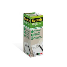 Scotch Magic Tape, A Greener Choice, Box of 9 Rolls, 19 mm x 33 m, 100% recycled packaging and core