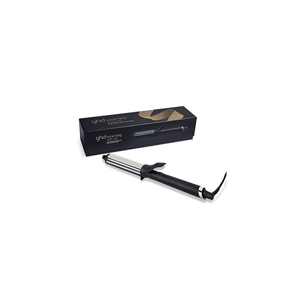 ghd Curve Soft Curl Tong, Long-Lasting Style for Longer Hair with Tri-Zone Technology, Corded Electric